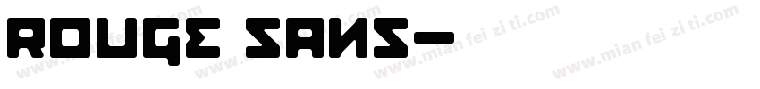 rouge sans字体转换